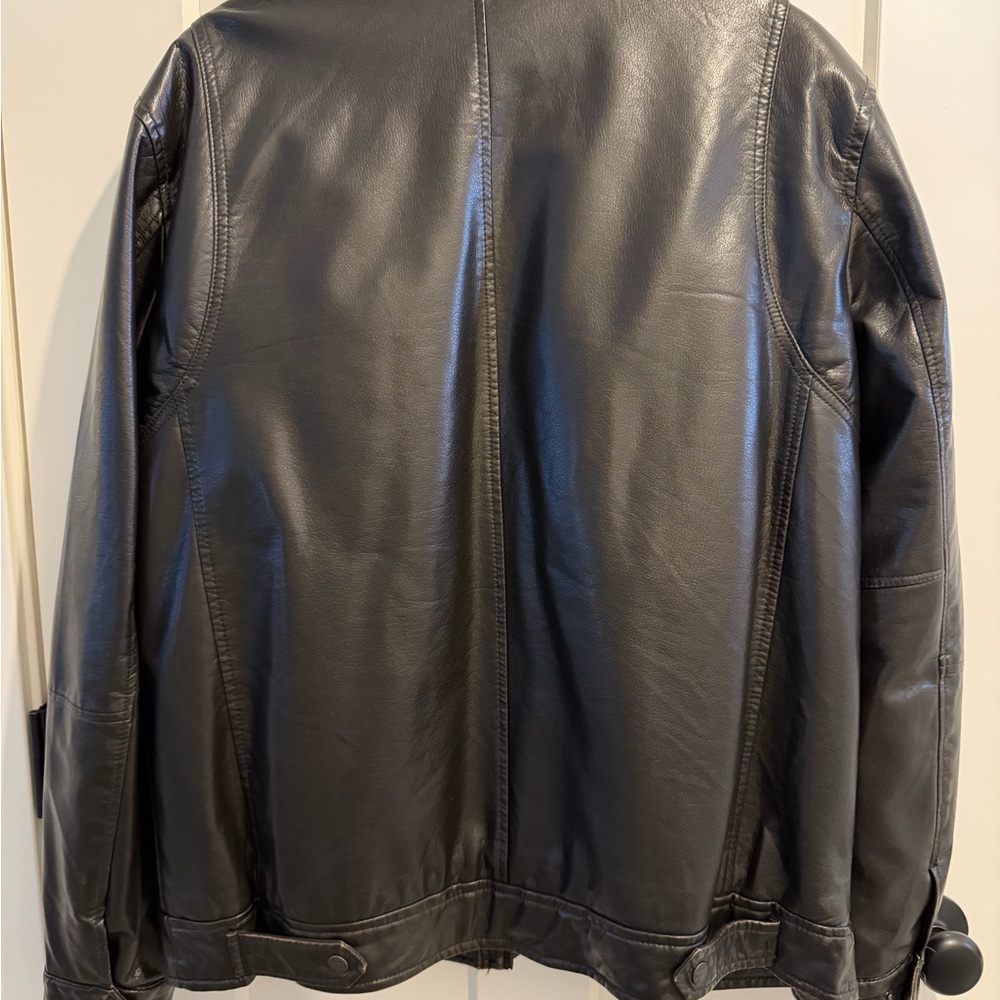 Levi's Dark Brown Faux Leather Jacket for Men - Picture 3 of 5
